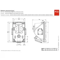 PCE 96061552 CEE Wandsteckdose 16 A 5polig 400 V