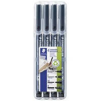 Staedtler Lumocolor 31 SFMB permanent schwarz, 4er-Pack (31-9WP4GS)