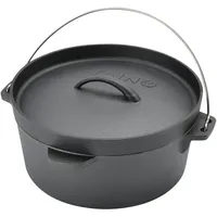 TAINO Dutch Oven 4L Gusseisen Ø 25cm Feuertopf Deckelheber