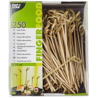 Papstar Einweg-Fingerfood-Spieße pure Knoten, Holz, 250 St.