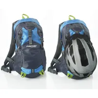 Fischer Fahrrad- Rucksack mit Helmnetz, blau