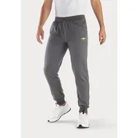 KangaROOS KANGAROOS, Sweathose Jogginghose mit kleiner Logostickerei grau