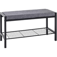Haku-Möbel HAKU Möbel Schuhbank 18519 grau Metall 80,0 cm