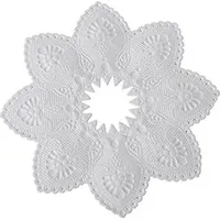 Papstar 100 Kerzen-Manschetten rund Ø 10 cm weiss. DW12565