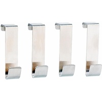 Infactory Garderobe + Kleiderhaken, Universal-Türhaken aus Edelstahl 4er-Set