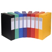Exacompta 14000H 10er Pack Premium Sammelboxen mit Gummizug 40