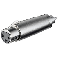 Goobay XLR-Adapter, Cinch-Stecker zu XLR-Buchse - XLR-Buchse (3-Pin) >