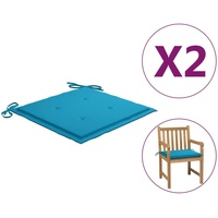 VidaXL Gartenstuhl-Kissen 2 Stk. Blau cm