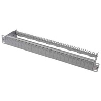 Metz Connect Patchfeld modul 24Port 1HE RAL7035 leer TN