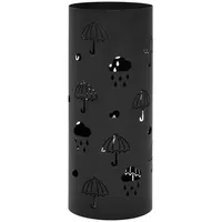 VidaXL Regenschirmständer Regenschirm-Motiv Stahl Schwarz
