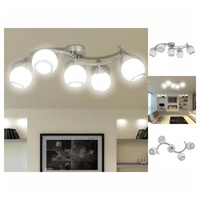 VidaXL Deckenleuchte mit Glasschirme auf geschwungener Schiene