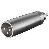 Goobay XLR-Adapter, Cinch-Stecker zu XLR-Stecker - XLR-Stecker (3-Pin) Cinch-Stecker
