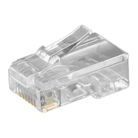 Goobay RJ45-Westernstecker für Flachkabel, 8 polig - zum Crimpen