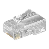 Goobay RJ45-Westernstecker für Flachkabel, 8 polig