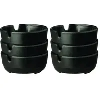APS Aschenbecher "CASUAL" 3er-Set Schwarz