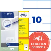 Avery Zweckform Universaletiketten 3425 Weiß 105,0 x 57,0 mm