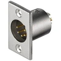 Goobay Mikrofon-Einbaustecker, (5-Pin) - mit vergoldeten Kontakten