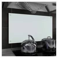 VidaXL Küchenrückwand Weiß 90x50 cm Hartglas