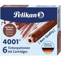 Pelikan Tintenpatronen 4001® 6er Set Standard Tintenpatronen, braun