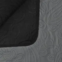 VidaXL Zweiseitige Tagesdecke Gesteppt 230 x 260 cm Schwarz