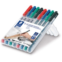 Staedtler Lumocolor Folienstifte, Set mit 8 Stiften, Sonderedition wasserlöslich