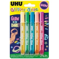 UHU Glitter Glue Glow in the dark 5 x