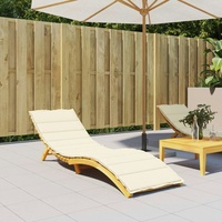 VidaXL Sonnenliegen-Auflage Creme 200x70x3 cm Oxford-Gewebe