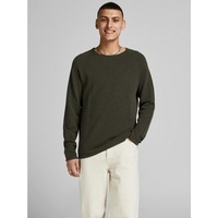 JACK & JONES Hill Knit Crew Pullover Olive Night