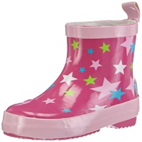 Playshoes Gummistiefel Halbschaft Regenstiefel, pink Sterne, 19 EU