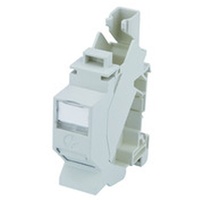 Telegärtner TS45 AMJ-S Modul für Hutschiene CAT 6a Lichtgrau