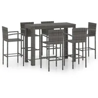 VidaXL Garten-Bar-Set 7-tlg. Grau