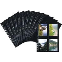 Herma Fotosichthüllen Fotophan 9x13 cm schwarz genarbt, 10 St.
