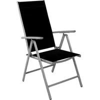 Mojawo Klappstuhl 54 x 64 x 106 cm silbergrau/schwarz