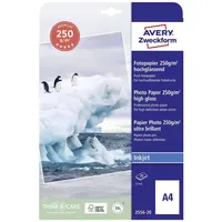 Avery Zweckform Fotopapier 2556-20 DIN A4 hochglänzend 250 g/m2
