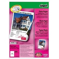 Sigel Fotopapier für Farblaser A4, 135g/m2, 200 Blatt (LP