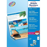 Zweckform Avery-Zweckform Premium Colour Laserpapier hochglänzend weiß, A4, 200g/m2,