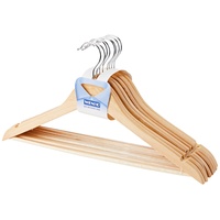 Wenko Formbügel Eco 8er Set aus Holz Braun