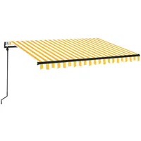 VidaXL Automatisch Gelenkarmmarkise 350 x 250 cm gelb/weiß 3069088