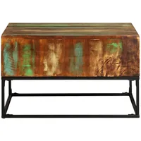 VidaXL Couchtisch Rund Altholz Massiv 68x37 cm