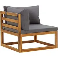 VidaXL Modular-Ecksofas 2 Stk. mit Auflagen dunkelgrau