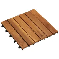VidaXL Fliese aus Akazienholz 30 x 30 cm braun