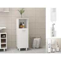 VidaXL Badezimmerschrank Hochglanz-Weiß 30x30x95 cm Holzwerkstoff