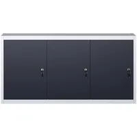 VidaXL Wand-Werkzeugschrank Industriedesign Metall Grau und Schwarz