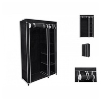 VidaXL Faltbarer Stoffschrank Schwarz 110 x 45 x 175