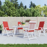 VidaXL Gartenstuhlauflagen für Hochlehner 4 Stk. Rot 120x50x3 cm