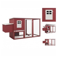 VidaXL Hühnerstall 75 x 75 x 98 cm rot