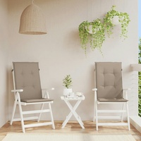 VidaXL Gartenstuhlauflagen 2 Stk. Taupe 120x50x3cm Stoff