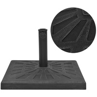 VidaXL Sonnenschirmständer Harz Quadratisch Schwarz 19 kg