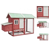VidaXL Hühnerstall 170 x 81 x 110 cm rot