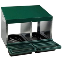 Kerbl Legenest für Hühner, 53×52×43,5 cm, Kunststoff Grün